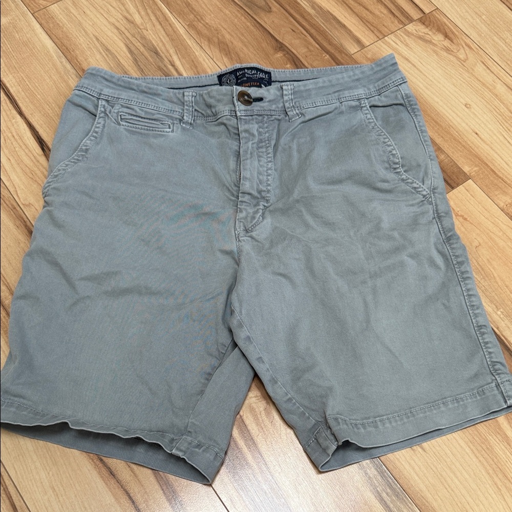 American Eagle outfitters Men's Tan Flat Front Shorts